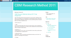 Desktop Screenshot of cbmresearchmethod2011.blogspot.com