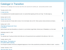 Tablet Screenshot of catalogerintransition.blogspot.com