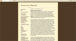 Desktop Screenshot of democraticoligarchy.blogspot.com