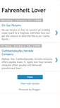 Mobile Screenshot of fahrenheit-lover.blogspot.com
