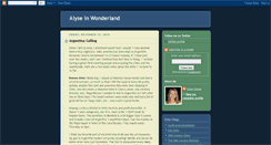Desktop Screenshot of alyseinwonderland.blogspot.com
