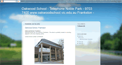 Desktop Screenshot of oakwoodandflexiblelearningnetwork.blogspot.com