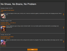 Tablet Screenshot of noshoesnobrainsnoproblem.blogspot.com