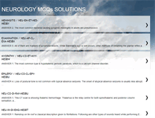 Tablet Screenshot of neurologymcqsolutions.blogspot.com