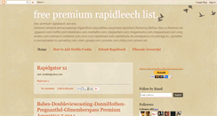 Desktop Screenshot of premium-rapidleech.blogspot.com