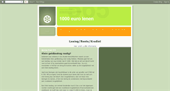 Desktop Screenshot of 1000eurolenen.blogspot.com