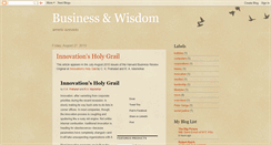 Desktop Screenshot of businessandwisdom.blogspot.com