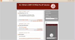 Desktop Screenshot of preapcalcwhite0910.blogspot.com
