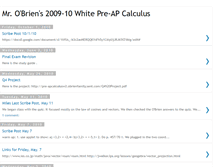 Tablet Screenshot of preapcalcwhite0910.blogspot.com