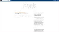 Desktop Screenshot of blankprojects.blogspot.com