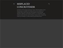 Tablet Screenshot of misplacedconcreteness.blogspot.com