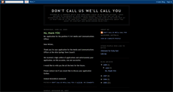 Desktop Screenshot of dontcallus.blogspot.com