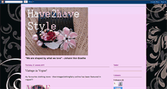 Desktop Screenshot of have2havestyle.blogspot.com