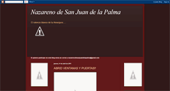 Desktop Screenshot of nazarenodesanjuandelapalma.blogspot.com