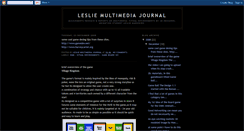 Desktop Screenshot of lesliemultimediajournal.blogspot.com