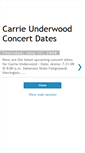 Mobile Screenshot of carrieunderwoodconcertdates5733.blogspot.com