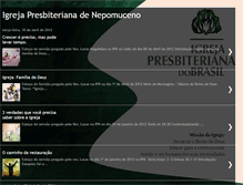 Tablet Screenshot of igrejapresbiterianadenepomuceno.blogspot.com