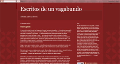 Desktop Screenshot of escritosdeunvagabundo.blogspot.com