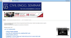 Desktop Screenshot of civilenggseminar.blogspot.com