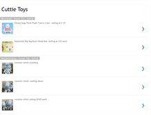 Tablet Screenshot of cuttietoys.blogspot.com