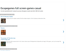 Tablet Screenshot of escape-games-fullscreen.blogspot.com