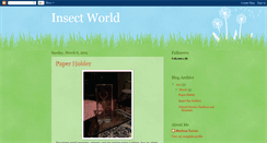 Desktop Screenshot of insectworld123.blogspot.com