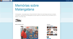 Desktop Screenshot of memoriassobremalangatana.blogspot.com