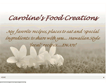 Tablet Screenshot of carolinesfoodcreations.blogspot.com