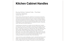 Desktop Screenshot of kitchencabinethandlesgeek.blogspot.com