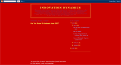 Desktop Screenshot of innovationdynamics.blogspot.com