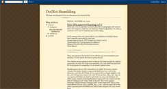 Desktop Screenshot of dotnetstumbling.blogspot.com