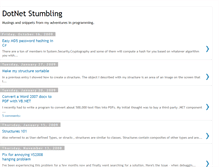 Tablet Screenshot of dotnetstumbling.blogspot.com