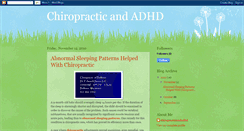 Desktop Screenshot of chiropracticandadhd.blogspot.com