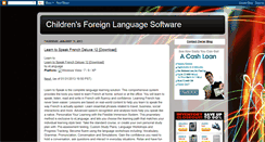 Desktop Screenshot of childrensforeignlanguagesoftware.blogspot.com