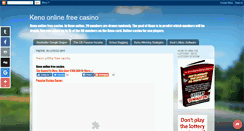 Desktop Screenshot of keno-online-free-casino.blogspot.com