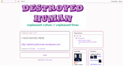 Desktop Screenshot of destroyedhuman.blogspot.com