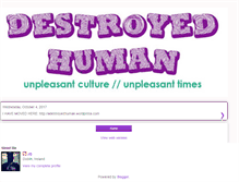 Tablet Screenshot of destroyedhuman.blogspot.com