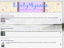 Tablet Screenshot of luvlymysara.blogspot.com