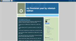 Desktop Screenshot of myfreshmanyearbyrebekahnathan.blogspot.com