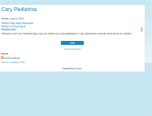 Tablet Screenshot of carypediatrics.blogspot.com