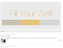Tablet Screenshot of fillyourwell.blogspot.com