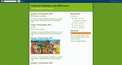 Desktop Screenshot of culturalidentityanddifference.blogspot.com