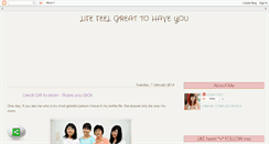 Desktop Screenshot of lifefeelgreattohaveyou.blogspot.com