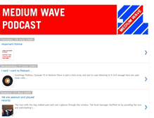 Tablet Screenshot of mediumwavepodcast.blogspot.com
