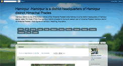 Desktop Screenshot of hamirpur-online.blogspot.com