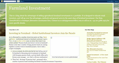 Desktop Screenshot of farmlandinvestment.blogspot.com