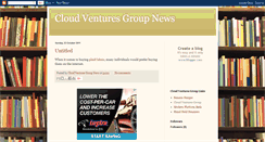 Desktop Screenshot of cloudventuresgroupnews.blogspot.com