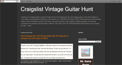 Desktop Screenshot of craigslistvintageguitarhunt.blogspot.com