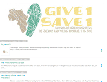 Tablet Screenshot of give1save1africa.blogspot.com