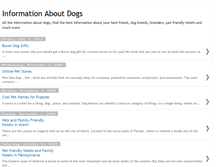 Tablet Screenshot of informationaboutdogs.blogspot.com